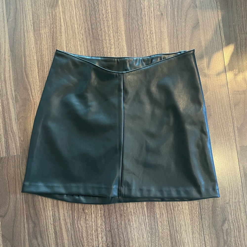 H&M Faux Leather Skirt